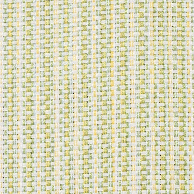 Schumacher Rustic Basketweave Fabric in Leaf For Sale