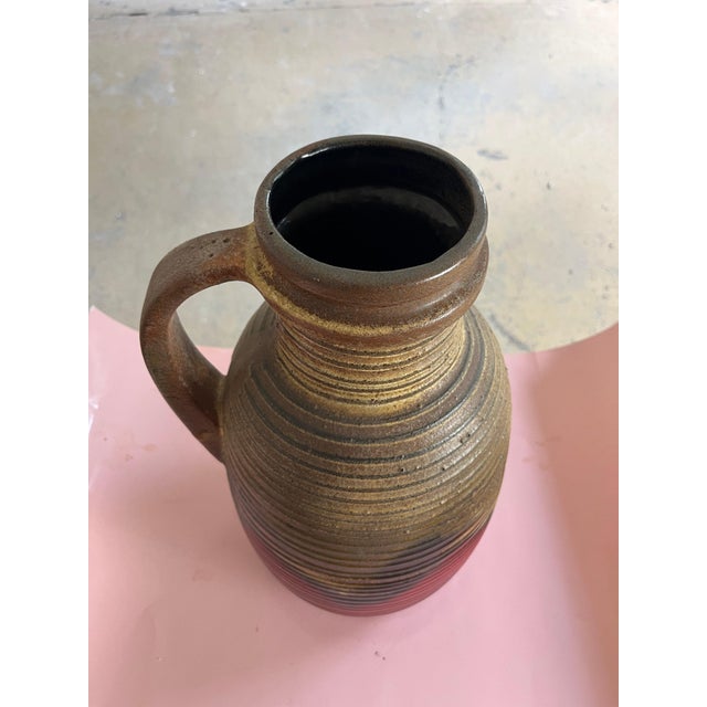 Red and Brown Model 417-42 Floor Vase from Scheurich West Germany For Sale - Image 6 of 8