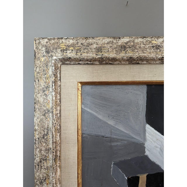 1960s 1968 Mid-Century Modern "Brown & Black" Vintage Still Life Oil Painting by Swedish Artist Gunnar Hållander (1915-1980), Framed For Sale - Image 5 of 12