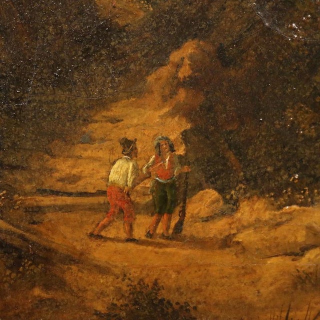 Landscape with Figures, Oil on Canvas, Framed For Sale - Image 4 of 11