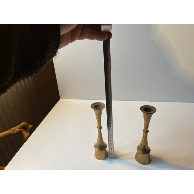 1960s Vintage Candleholders in Brass by Jens Harald Quistgaard, 1960s, Set of 2 For Sale - Image 5 of 7
