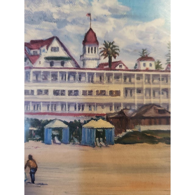 1940s Hotel Del Coronado Art Print For Sale - Image 4 of 10