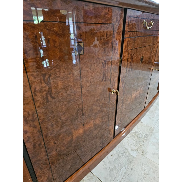 Italian Style Burl Buffet Sideboards Console Veneer For Sale In Naples, FL - Image 6 of 18