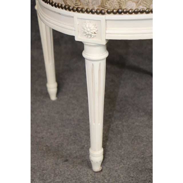 Set 12 1960's Louis XVI Style French Painted Dining Chairs Manner of Jansen For Sale - Image 13 of 15
