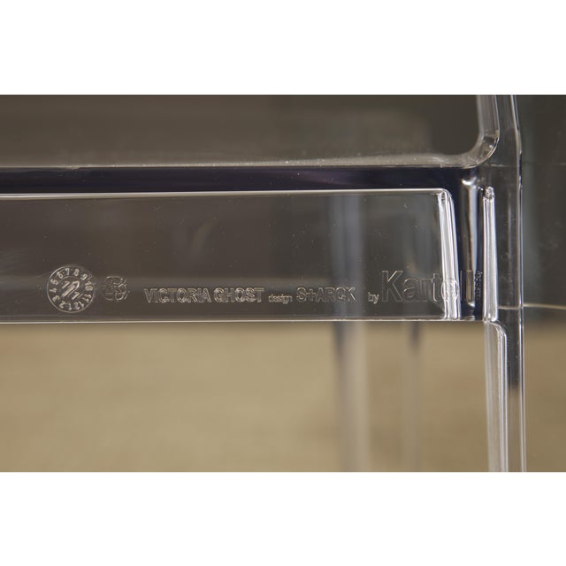 Kartell Victoria Ghost Chairs Clear Philippe Starck Acrylic Dining Chairs - Set of 5 (New Old Stock) For Sale - Image 15 of 16