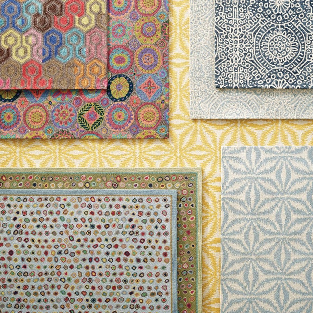 Contemporary Dash & Albert by Annie Selke Aster Sky Micro Hooked Wool Rug, 6' x 9' For Sale - Image 3 of 5