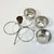 Silver Mid-Century Boho Chic Metal Condiment or Salad Dressing Serving Dishes With Caddy, 3 Wells. For Sale - Image 8 of 8