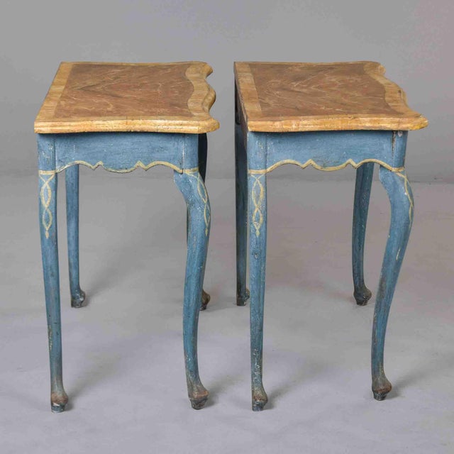 Italian Hand-Painted Side Tables, Circa 1850s - Pair For Sale - Image 13 of 13