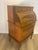 Rare small writing desk in solid applewood , after a design by the Hoffmann manufactory , head drawer with inlaid thread...