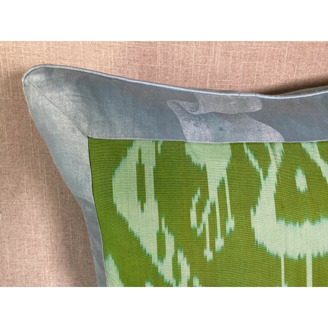 Mary Jane McCarty Designs Contemporary Green Ikat Pillow For Sale - Image 4 of 6