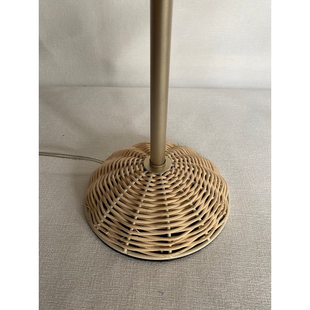 Lillian August Parasol Natural Wicker Rattan Table Lamps, Pair Chairish