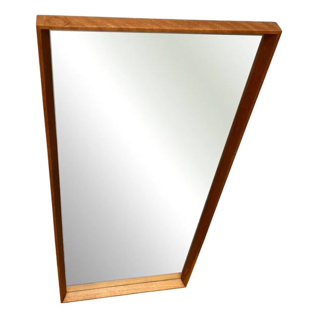 Mid-Century Modern Danish Teak Wall Mirror, 1960s For Sale