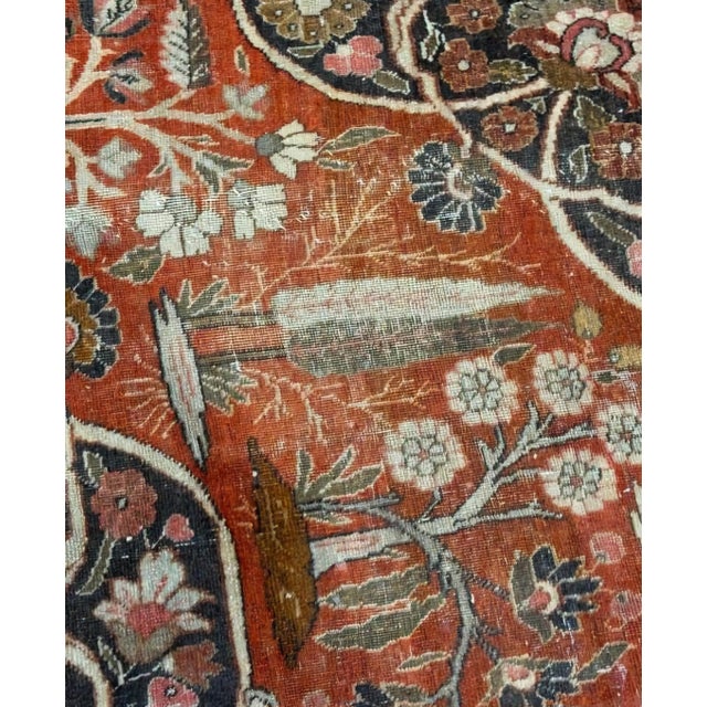 Middle Eastern Hand-Knotted Wool Rug, 1890s For Sale - Image 14 of 15