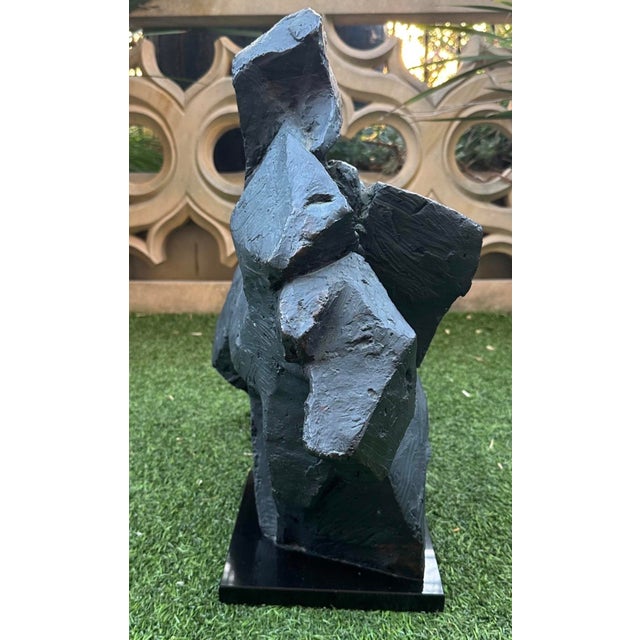 Ju Ming (Zhu Ming) Taichi Series Abstract Sculpture – Painted Copper (Bronze Finish), Marble Base, 19" H For Sale - Image 18 of 18