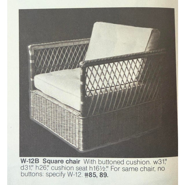 1970's McGuire Furniture Rattan "Willow" Collection 4 Piece Lounge Set by Davis Allen for McGuire For Sale - Image 17 of 18