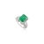 Contemporary 4.55 Ct Emerald and Diamond Asian Cocktail Ring Size 5 For Sale - Image 3 of 12