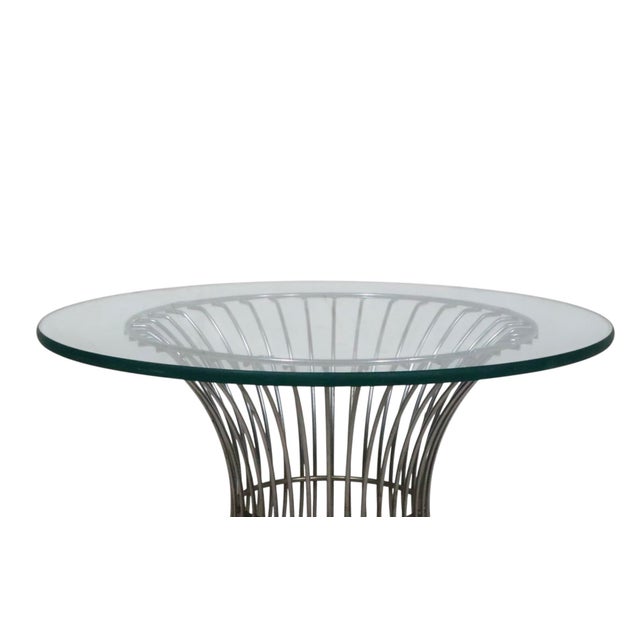 Mid 20th Century Space Age Chrome and Glass Side or Coffee Table After Platner For Sale - Image 14 of 14
