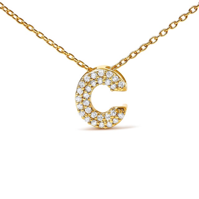 Elegance meets personalized charm in this exquisite pendant, meticulously crafted from radiant 10K yellow gold enhances...