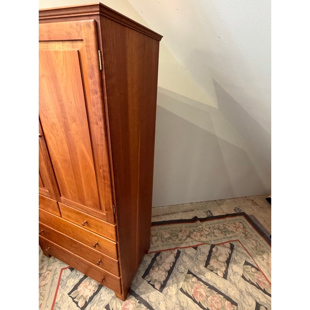 Wood Shaker Cherry Linen Press For Sale - Image 7 of 10