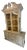 Sarreid Ltd. Vissy Cabinet & Bookshelf – Distressed Oak Designer Display Hutch For Sale