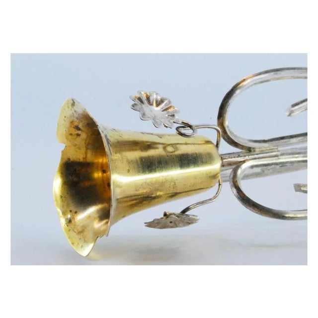 Silver Toothpick Holder with Golden Chalice For Sale - Image 6 of 9