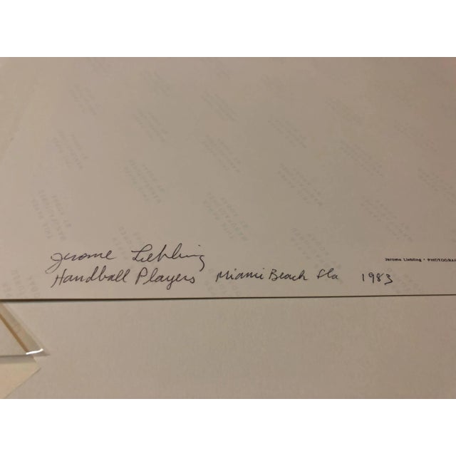 Brown Jerome Liebling, Vintage Signed Color Photograph Handball Players 1983 Miami Beach Florida, 1983 For Sale - Image 8 of 9