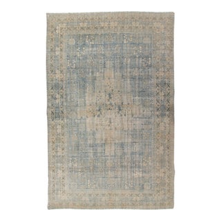 Antique Kerman Hand Knotted Wool Rug, Blue, 11ft 10in X 18ft 4in For Sale