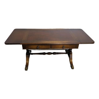 Early 20th Century Zangerle & Peterson Drop Leaf Coffee Table Mahogany For Sale
