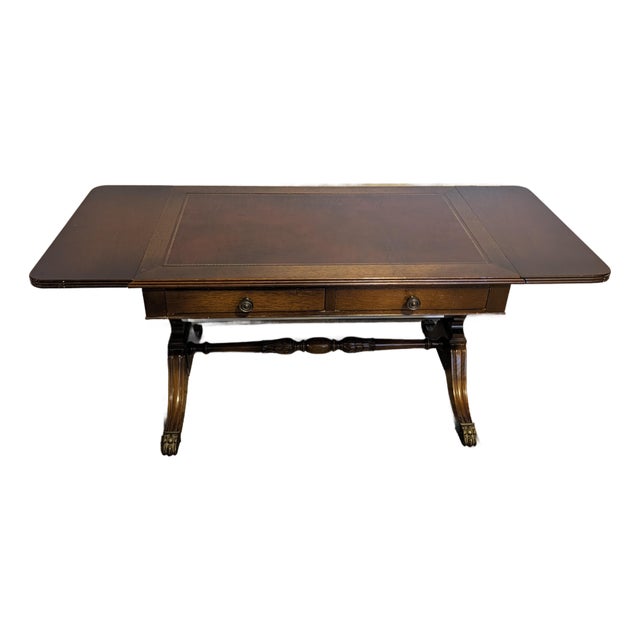 Early 20th Century Zangerle & Peterson Drop Leaf Coffee Table Mahogany For Sale