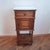 Charming French bedside table from around 1900 with a light marble top and beautifully grained oak. The piece impresses...