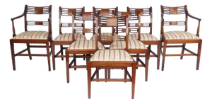 George III Mahogany Dining Chairs, Set of 8