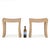 Each stool features a minimal, organic silhouette defined by a concave, saddle-form seat bridging two wide, subtly tapered...