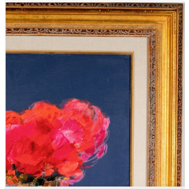 1990s Post Modern Oil Painting "Bouquet Au Mirroir", Claude Hemeret (1929 -) For Sale - Image 5 of 10