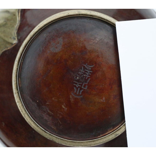 Large Antique Japanese Meiji Metal Vases, 1910, Set of 2 For Sale - Image 9 of 10