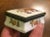 Antique early 19th century English Battersea Bilston enamel hinged box. Decorated on all sides with fruit and leaf...