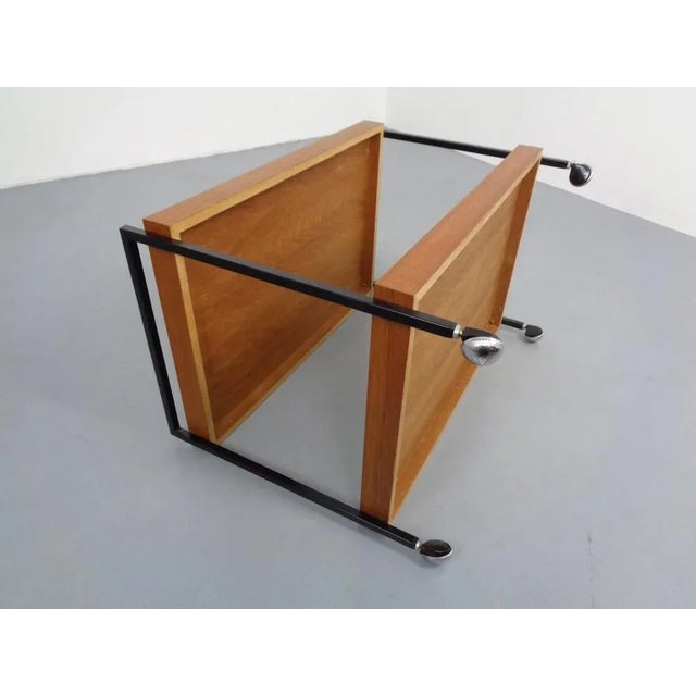 Minimalist Rollable Teak Serving Cart, 1960s For Sale - Image 6 of 11