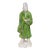 Vintage Terracotta Green Glazed Attendant For Sale