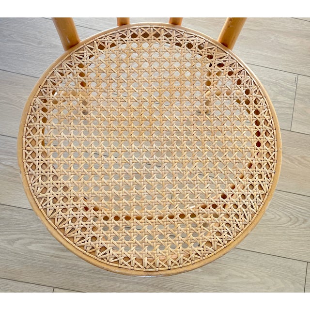 Early 20th Century Vintage Thonet Bentwood & Cane Sweetheart Bistro Chair Radomsko Factory For Sale - Image 5 of 12