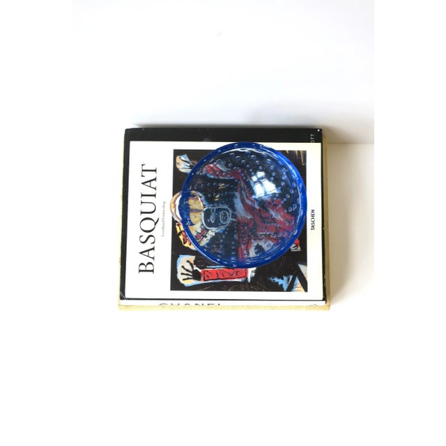 Blue Italian Murano Blue Art Glass Bowl or Ashtray For Sale - Image 8 of 13