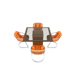 Dining Table & Chairs by Gastone Rinaldi for Rima, 1970, Set of 5 For Sale