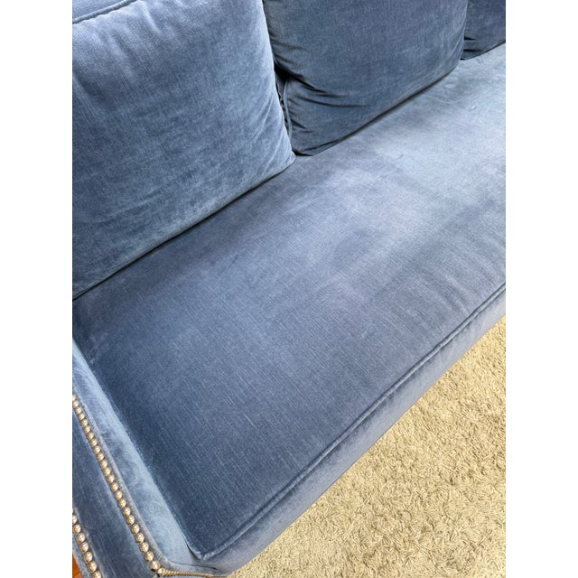 Nathan Anthony Bespoke Slope Arm Sofa, Navy For Sale In San Francisco - Image 6 of 12