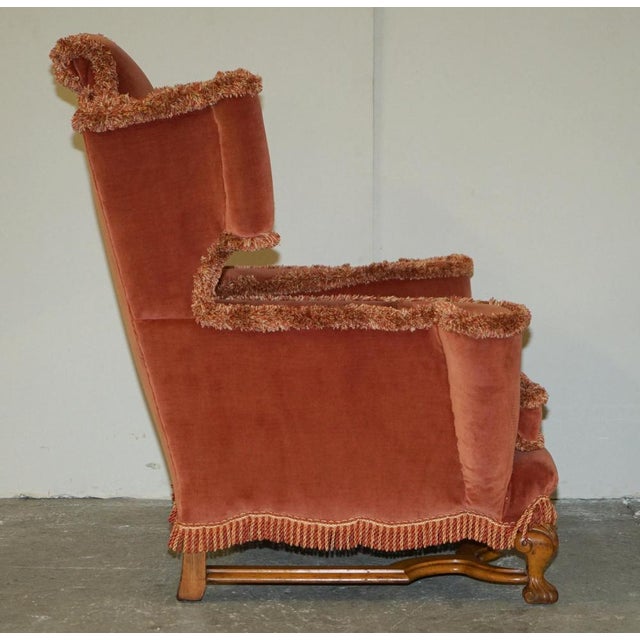 Set of Italian Carolean-William Morris Wingback Armchairs For Sale - Image 12 of 18