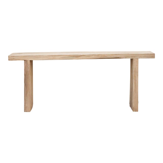 Reclaimed Old Beam Top Console Table For Sale