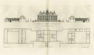 Horseheath Hall in Cambridgeshire, 1725, Paper