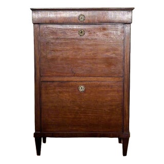 Antique Biedermeier Secretaire in Walnut with Secret Compartment For Sale