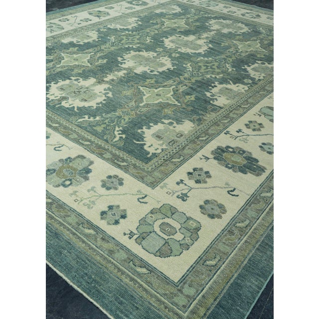 Turkish Turkish Oushak Rug 12' x 14'8" #19525 For Sale - Image 3 of 8