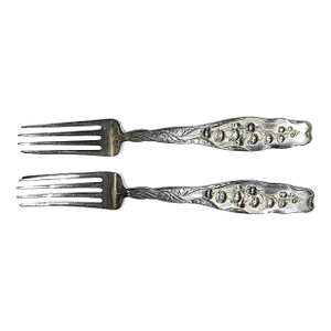 T&e Dickinson Sterling Silver Lily of the Valley Forks, a Pair