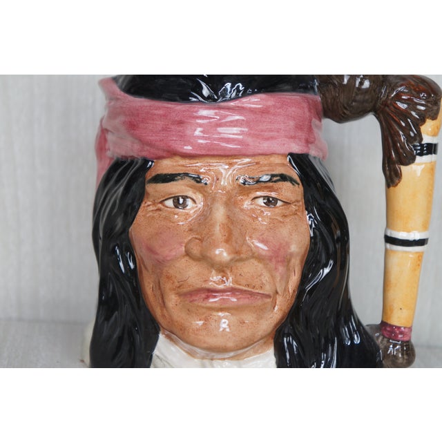 1980s English Royal Doulton Geronimo Apache Indian Leader Character Toby Jug For Sale - Image 12 of 14