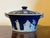 1910s Antique Early 20th Century Wedgwood Dark Blue Jasperware Violet Pot, Potpourri Incense Burner For Sale - Image 5 of 18