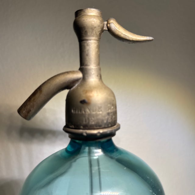 Antique Claude Verdun French Siphon Seltzer Bottle For Sale - Image 4 of 10